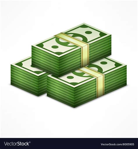 Piles Of Money Royalty Free Vector Image Vectorstock