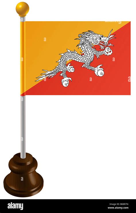 Bhutanese Flag As A Marker Stock Photo Alamy