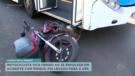 Motociclista Fica Ferido Ao Se Envolver Em Acidente Nibus Em