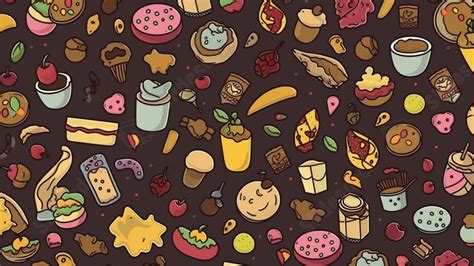 Fondo Snack Hamburguesa Bebida Linda Ilustraci N De Dibujos Animados