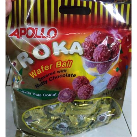 Jual Camilan Roka Coklat Wafer Ball Kemasan Refil Jajan Enak Makanan