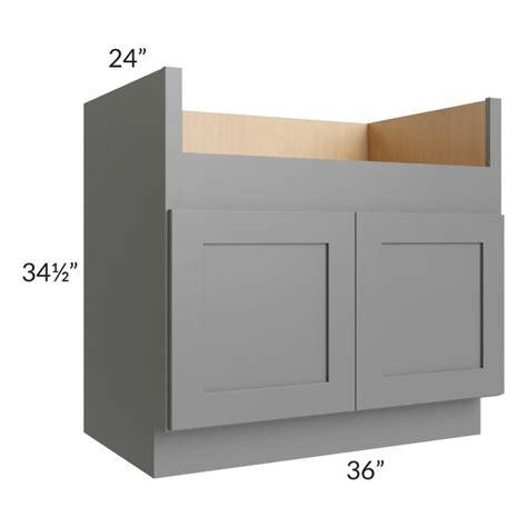 Stratton Light Grey Shaker 36 Farm Sink Base Cabinet