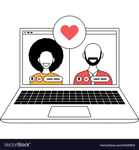 Online Dating Concept Royalty Free Vector Image