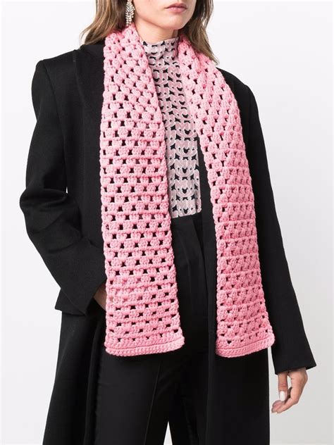 Miu Miu Crochet Knit Scarf Farfetch Knit Scarf Scarf Crochet