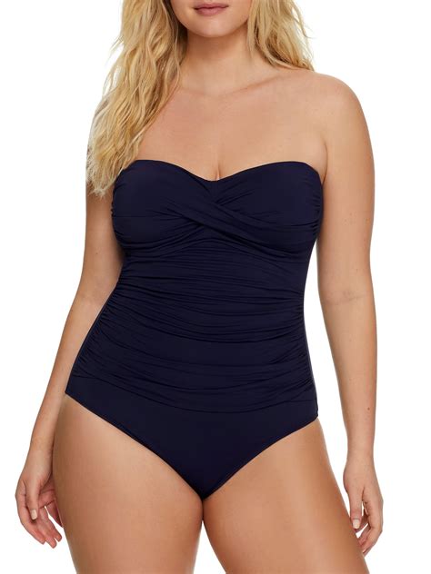 Live In Color Bandeau One Piece Swimsuit Walmart