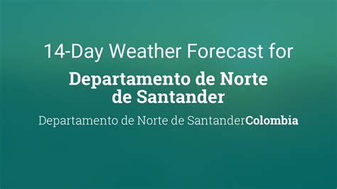 Departamento de Norte de Santander, Colombia 14 day weather forecast