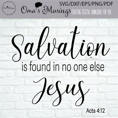 Salvation Svg Bible Verse Svg Jesus Svg Christian Svg Acts Etsy India