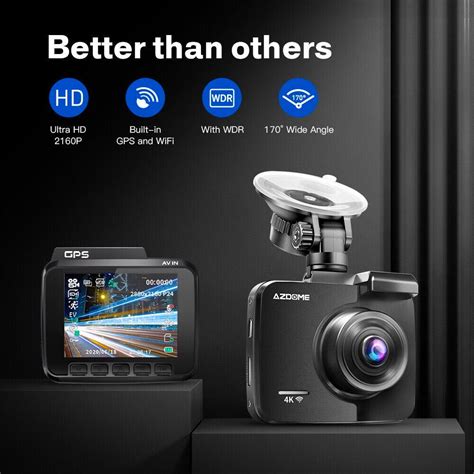 Azdome Gs H K Dash Cam Built In Wi Fi Gps