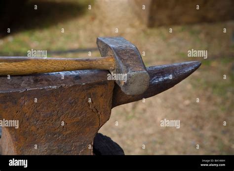 A Hammer And Anvil Stock Photo Alamy