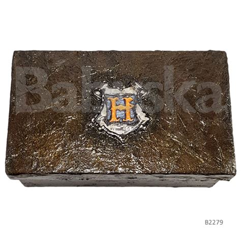 Caja Harry Potter Hogwarts Pieza De Madera Babuska Con Amor