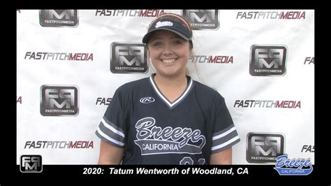 2020 Tatum Wentworth Catcher And Third Base Softball Skills Video Ca