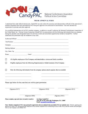 Fillable Online PAC Prior Approval Form Fax Email Print PdfFiller