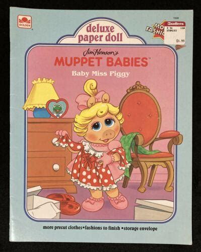 Muppet Babies Deluxe Paper Doll Book, 1991, Uncut, Baby Miss Piggy ...