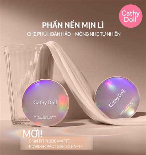 Phấn phủ Cathy Doll Skin Fit Nude Matte Powder Pact SPF30 PA 12g chính hãng