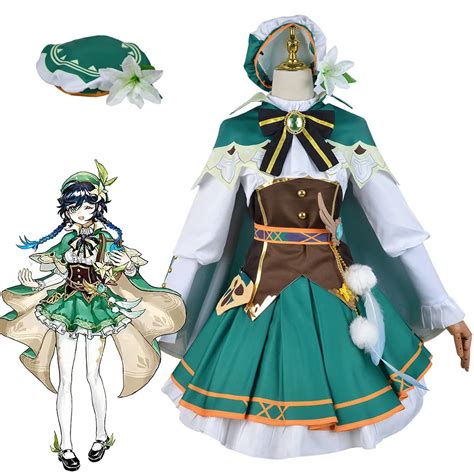 Venti Genshin Impact Costume Cosplay Genshin Impact Maid Genshin