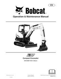 Manual de operación y mantenimiento de la excavadora compacta Bobcat