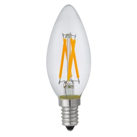 Lâmpada LED Vela Lisa Filamento E14 Clear 2400K 4W Bivolt Nordecor