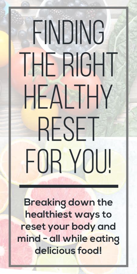 Finding The Right Healthy Reset For You Little Bits Of