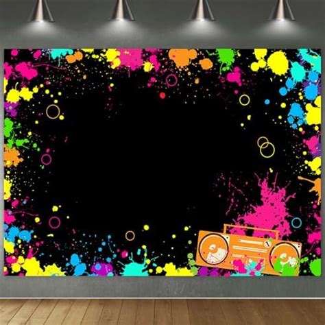 Leowefowa 10x8ft Lets Glow Neon Party Backdrop Vinyl