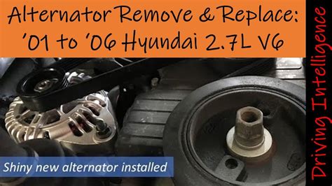 How To Remove Replace Alternator Hyundai Santa Fe With The