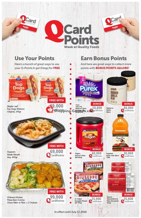 Quality Foods Canada Flyer Q Card Points July 11 July 17 2022