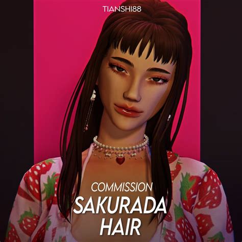 Commission Sakurada Hair Tianshi Sims Hair Sims Body Mods Sims