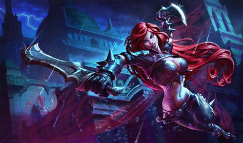 Download Intense Katarina Action in 4K Gaming Wallpaper | Wallpapers.com