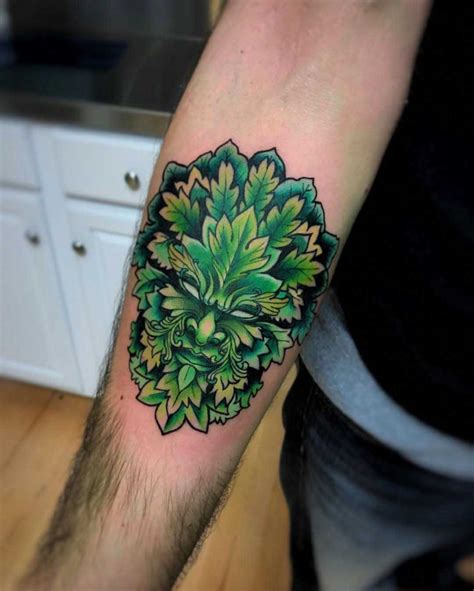 Green Man Tattoo on Arm Best Tattoo Ideas Gallery - HD Tattoo Design Ideas