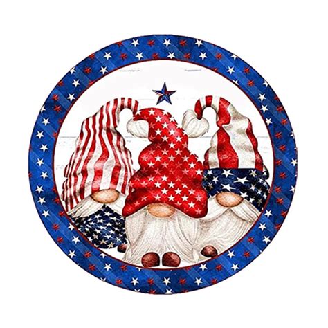 Pdqouc Vintage Dwarf Welcome Sign On July Th Independence Day Wooden