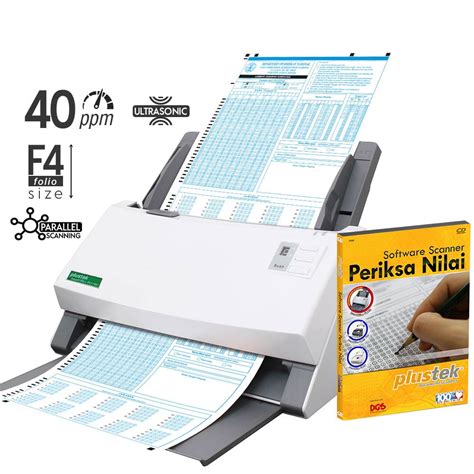 Jual Scanner Plustek Periksa Nilai LJK PS3140U 40 Lembar Menit F4