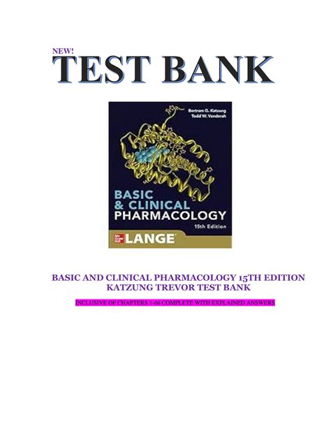 Solution Basic And Clinical Pharmacology 15th Edition Katzung Trevor