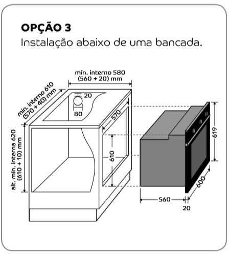 Medidas Do Forno El Trico Consul De Embutir L Cob Eletro Home