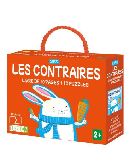 Coffret Livre Et Puzzle Les Contraires Sassi