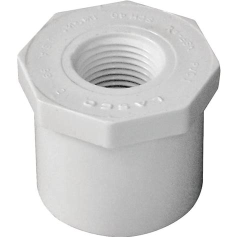 Lasco Reducing Bushing X In Spigot X Fnpt Pvc White Sch