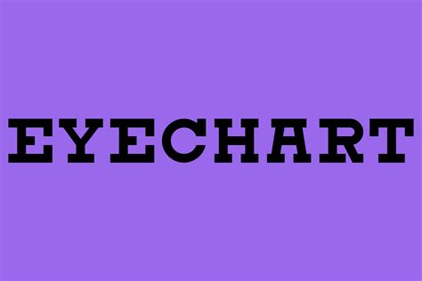 Eyechart Font by Freebies · Creative Fabrica