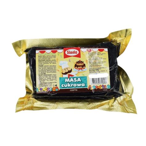 Masa Cukrowa Czarna Lukier Plastyczny 250 G Ditarte