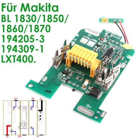 Chip Platine Li Ionen Batterie Akku PCB 18V Für Makita BL1830 BL1840