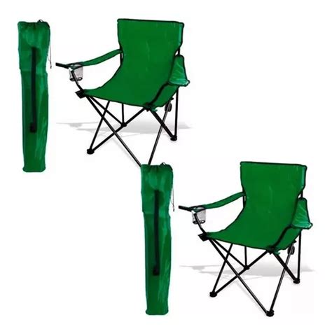 Set 2 Sillas Director Sillón Plegable Playa Camping Pesca