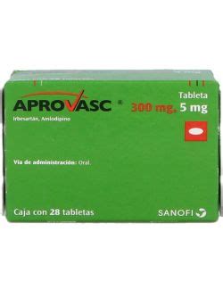 Precio Aprovasc 300 Mg 5 Mg Con 28 Tabletas Farmalisto MX