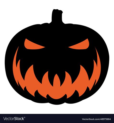 Scary pumpkin face 6 Royalty Free Vector Image