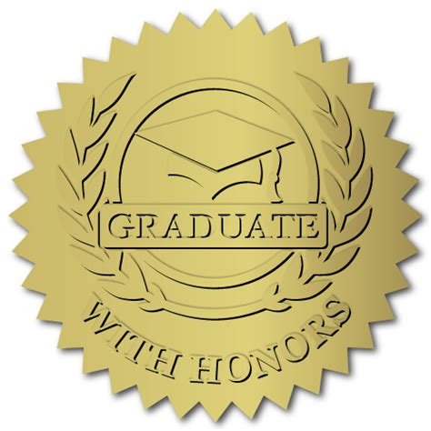 School And College Graduation Stickers And Diploma Seals