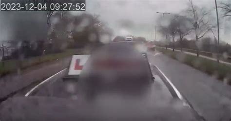 Terrifying Footage Shows Lorry Smash Into Back Of Learner Driver