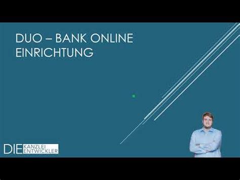 DUO Mandant 17 Bank Online Einrichten YouTube