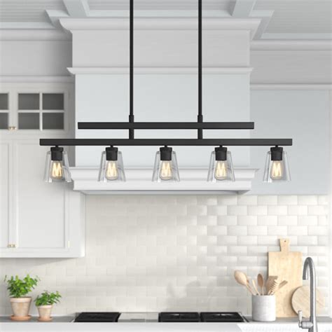 Three Posts Macklin 5 Light Dimmable Kitchen Island Modern Linear