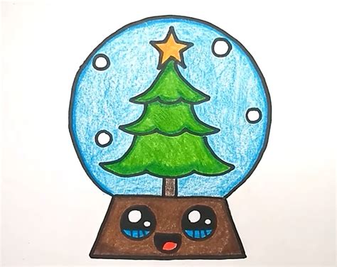 How To Draw A Snow Globe Easy Drawing Projects