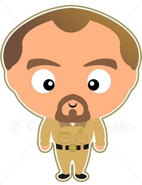 Stranger Things Clipart Sheriff Jim Hopper Cute Funko Pop | Etsy