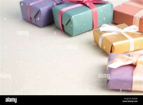 Many T Boxes On Beige Fabric Texture Background Stock Photo Alamy