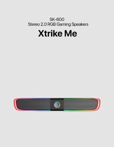 Xtrike Me Stereo Rgb Gaming Speakers Sk Black Memoxpress Online