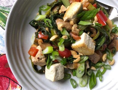 Bok Choy Tofu Stir Fry With Red Pepper Health Food Radar