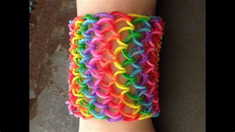 Rainbow Loom Dragon Scale Cuff Bracelet How To Youtube